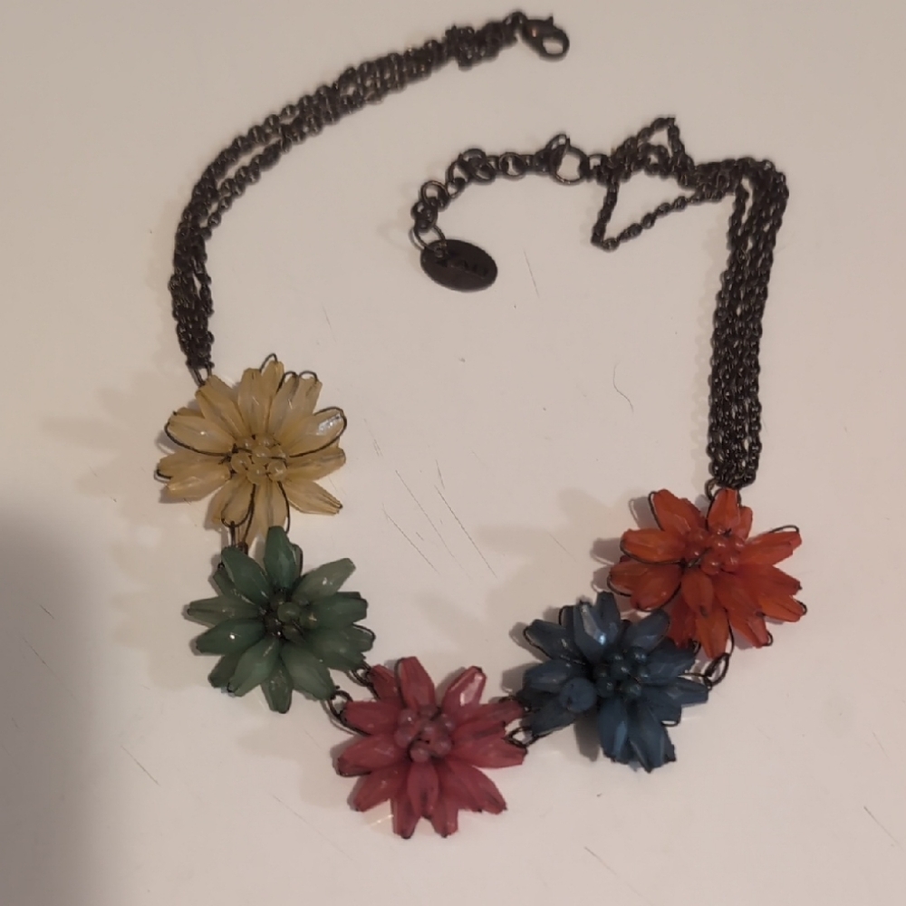 ZAD Multicolor Floral Necklace